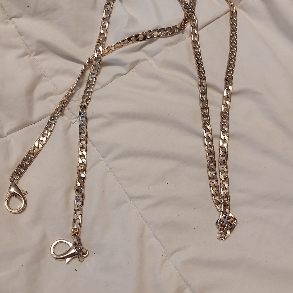 Purse chain strap gold tone perfect condition  just slightly under 50 inches